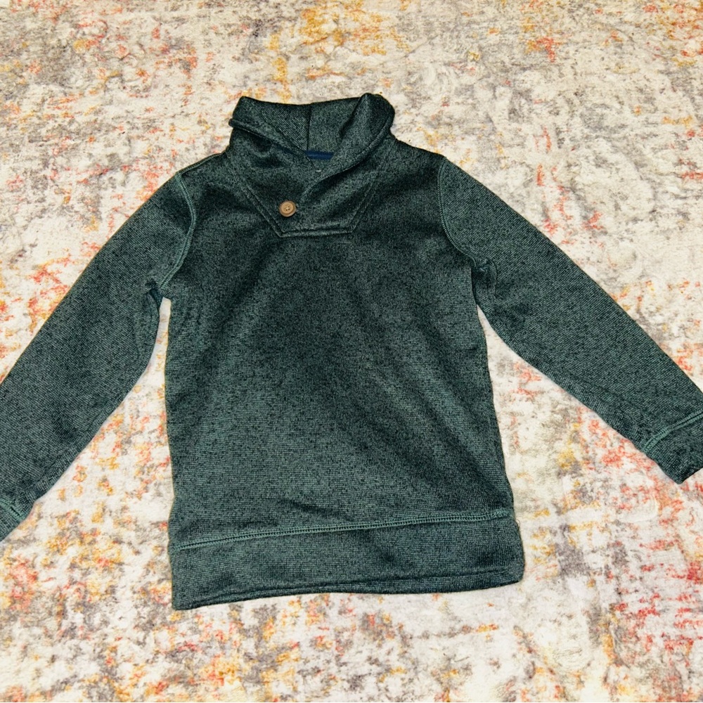 Cozy Green Pullover with Button Detail